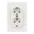 Розетка Intro Style двойная с заземлением 2X2P+E Schuko 16А-250В IP20 СУ белый