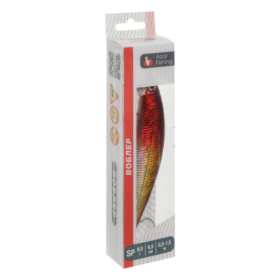 Воблер "Фэт Минноу" тм AZOR FISHING, SS, 8,5 гр, 95мм, 0,5-1,5м, 5 цветов