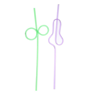 Трубочки для напитков тм Fntastic 5шт, "Крэйзи", фигурные, цветные, 25см