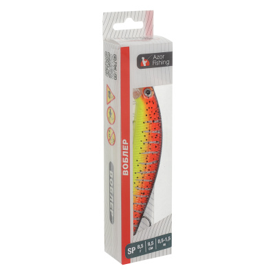 Воблер "Фэт Минноу" тм AZOR FISHING, SS, 8,5 гр, 95мм, 0,5-1,5м, 5 цветов