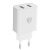 Сетевое зарядное устройство BY Double 10Вт, 2xUSB, 2А, 5В,110-240В, 50-60Гц, пластик белый