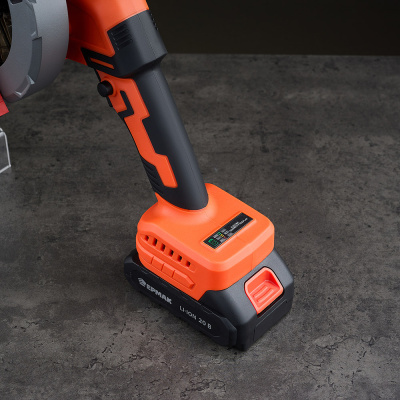 ЕРМАК Пила циркулярная на АКБ, 125-140мм, Бесщет, 20В, 2,0А Li-ion (1шт), з/у, 0-6900 об/мин, (ONE)