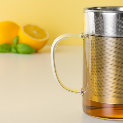 SATOSHI Кружка заварочная, 450мл, стекло, нерж. сталь