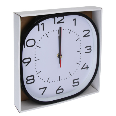 Часы настенные тм LADECOR CHRONO квадратные, 30x30x4 см, пластик, стекло, 1хАА