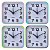 LADECOR CHRONO Будильник, 8,5х8,5х3,5см, 1xAA, пластик, 4 цвета