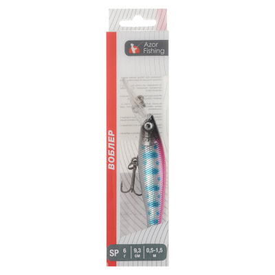 Воблер "Хамп Дип Шэд" тм AZOR FISHING, SP, 6,0гр, 93мм, 0,5-1,5м, 5 цветов