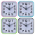 LADECOR CHRONO Будильник, 8,5х8,5х3,5см, 1xAA, пластик, 4 цвета