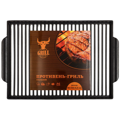 Противень-гриль стальной тм GRILLBOOM, 45x34x2 см