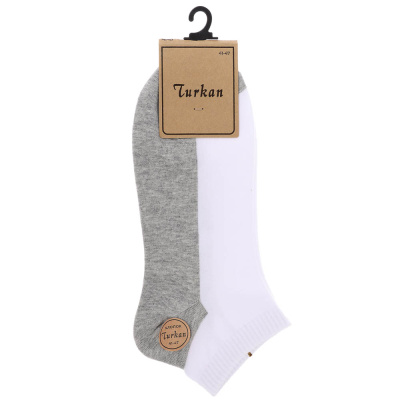 Носки мужские короткие, тм Turkan, р. 41-47, 90%хлопок, 8% п/а, 2%лайкра,разноцветные, В-9121