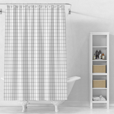 Шторка для ванной тм VETTA Квадро, ПЕВА 60г/м2, 180x200см, белый цвет