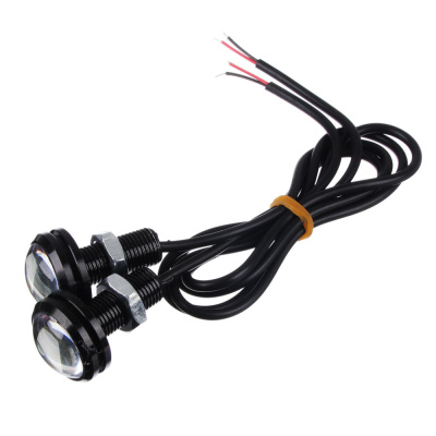 ЕРМАК Дневные ходовые огни, LED, алюм. корп.,диам.23мм , 12V, белый, 2шт.