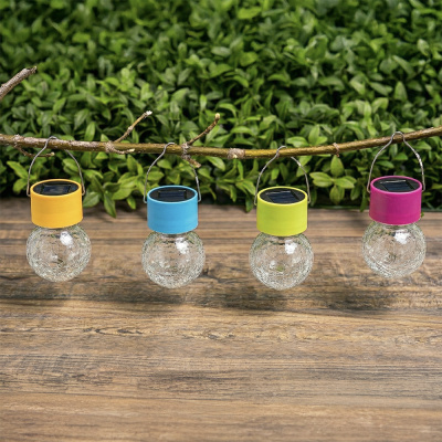 INBLOOM Фонарь на солн.батарее 9х6см 1LED белый, 1x1.2v 2/3AA 100mAh Ni-MH, пластик, стекло