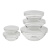MILLIMI Набор салатников с крышкой 5 шт: 900/ 500/350/200/130 мл, стекло, пластик, серый MILLIMI Набор салатников с крышкой 5 шт: 900/ 500/350/200/130 мл, стекло, пластик, серый