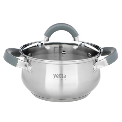 VETTA Вена Кастрюля 16х9,5см. 1,9л. со стекл. крышкой, индукция