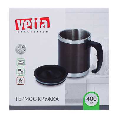 VETTA Термос-кружка 400мл, нерж. сталь