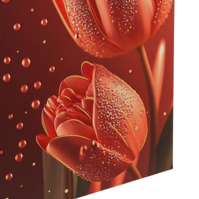Пакет подарочный бумажный тм LADECOR L 26x32x10 см, "Цветы" арт 2, 4 диз.