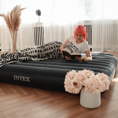 INTEX Матрас надувной CLASSIC DOWNY, 203x152x25см, до 272кг, 64759