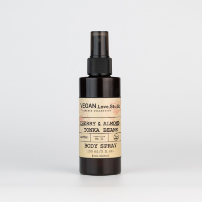 Парфюмированный спрей для тела VEGAN.Love.Studio Cherry, Almond, Tonka Bean, 150 мл