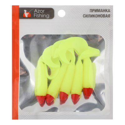 Приманка мягкая "Shad" тм AZOR FISHING, силикон, 7см, 5шт. в уп, 5 цветов