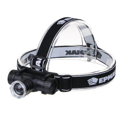 Фонарь налобный тм ЕРМАК, CREE XPE LED, 4 режима, 1200мАч, 8,3х3,8х7,3см, USB кабель, пластик