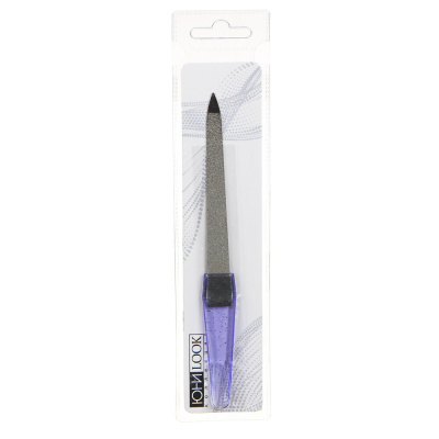 ЮНИLOOK Пилка для ногтей алмазная 2-х сторонняя, 180/180 грит, сталь, пластик, 15см, 3 цвета