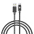 Кабель для зарядки USB(A)-Type C BY ZINC, 36Вт, 1 м, 3A, нейлон, цинк. кон.,чёрный