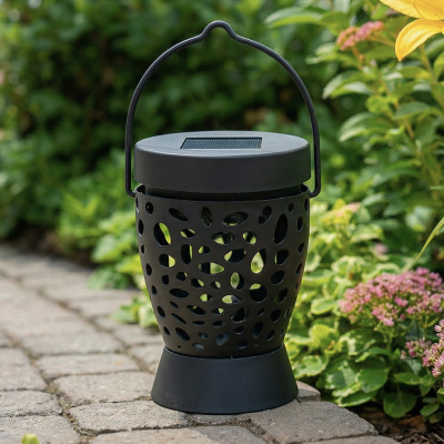 INBLOOM Фонарь на солн.батарее 6.5х10см, 1LED, шампань, 1x1.2V/300mAh AAA, ABS, IP44