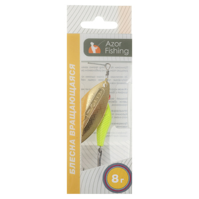 Блесна вращающаяся "Хэви Лонг" тм AZOR FISHING, №4, 8 гр, 5 цветов