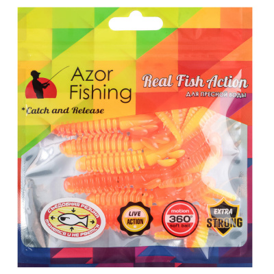 Набор силиконовых приманок "Кальмар" тм AZOR FISHING, плавающая, съедобная, 75мм, 5шт, 5 цветов