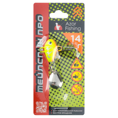 Блесна "Тейлспин Про" тм AZOR FISHING, 14гр, 5 цветов