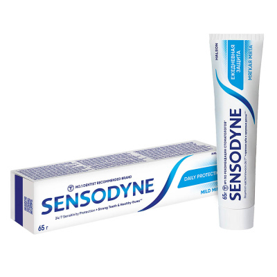 Зубная паста SENSODYNE Ежедневная защита Морозная мята/Мягкая мята, 65 г