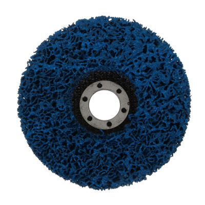 ЕРМАК Диск коралловый зачистной 125мм для УШМ, п.кв. 22 мм, толщина 14мм, синий, средняя жестк.
