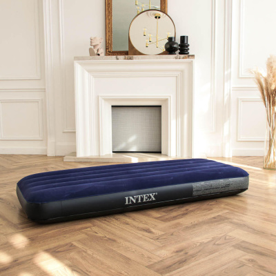 INTEX Матрас надувной CLASSIC DOWNY, с технологией ФАЙБЕР-ТЭК, 191х76x25см, до 136кг, 64756