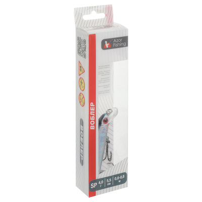 Воблер "Мини Минноу" тм AZOR FISHING, F, 4,0гр, 55мм, 0,0-0,8м, 5 цветов