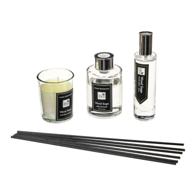 NEW GALAXY Набор Home ароматизатор-диффузор, спрей и свеча, 60, 30мл 50г wood sage,white flower,pear