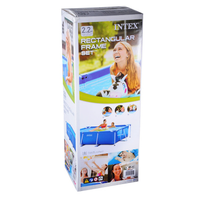 INTEX Прямоугольный каркасный наземный бассейн Rectangular Frame 220x150х60см 1662л, 28270NP