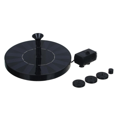 INBLOOM Фонтан на солнечной батарее d16cм 7V/1.4W, DC 7V/150MA, 160л/час, пластик