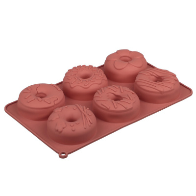 VETTA Форма силиконовая 6 ячеек, 27x16,5x3см "Пончики", 3 цвета