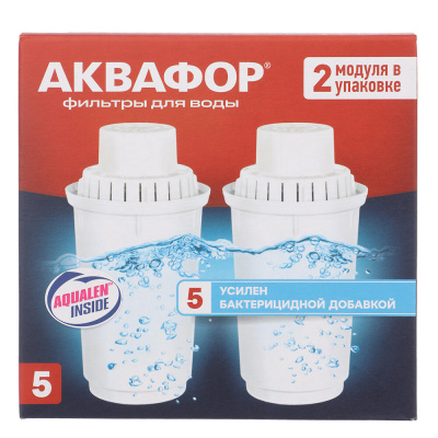 Комплект сменных кассет тм АКВАФОР В5, 2шт