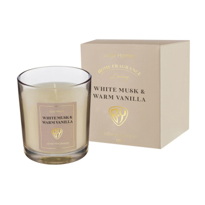 BY Свеча ароматизированная Luxe Home, 135гр., White Musk&Warm Vanilla,Black leather,Velvet Rose,Dark