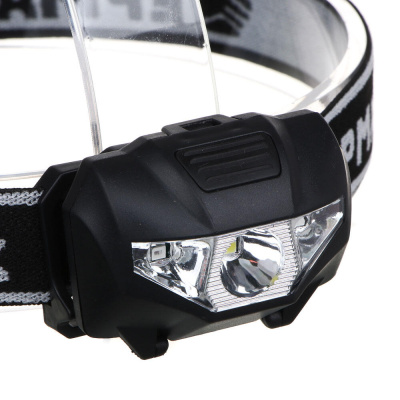 Фонарь налобный тм ЕРМАК, 2 LED+COB, 3 режима, 3хААА, 6х4,6х3,5см, красный свет
