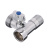FRESSO Кран шаровой угловой трехпроходной, 1/2"х3/4"х1/2", ВР-НР-НР, хром