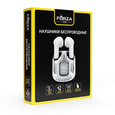 Наушники беспроводные TWS BY SnowPods внутриканальные, 30/150mAh, индикация уровня заряда, белый