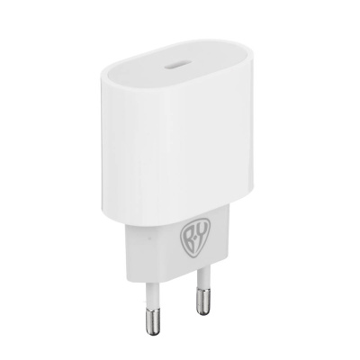 Сетевое зарядное устройство BY Pure 20Вт, USB-C PD,110-240В,50-60Гц, пластик, белый