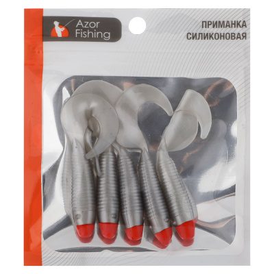 Приманка мягкая "Shad" тм AZOR FISHING, силикон, 7см, 5шт. в уп, 5 цветов