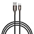 Кабель для зарядки USB(A)-microUSB BY Керамика, 1м, 3А, быстр зар QC3.0, тканевая оплётка, черный