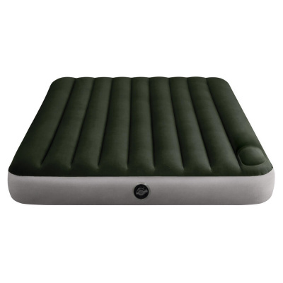 INTEX Матрас надувной DOWNY AIRBED, встроенный ножной насос, 203x152x25см, до 272кг, 64763