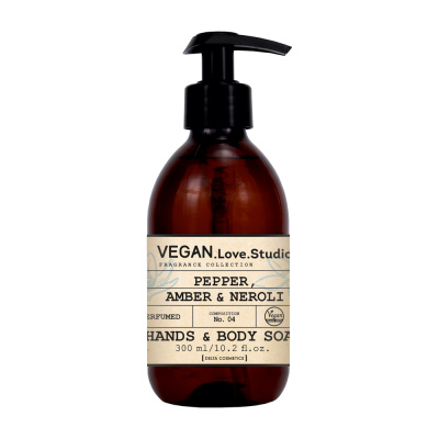 Парфюмированное мыло для рук и тела VEGAN.Love.Studio Pepper, Amber, Neroli, 300мл