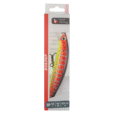 Воблер "Фэт Минноу" тм AZOR FISHING, SS, 8,5 гр, 95мм, 0,5-1,5м, 5 цветов