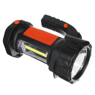 Фонарь прожектор тм ЕРМАК, 1LED+1COB, 2400мАч, Type-C,Power Bank, 91х137х175мм, пластик,красный свет